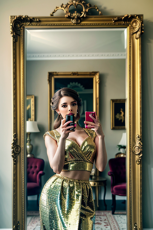 mirror photo poses girl